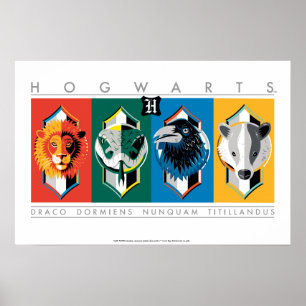 Affiche Harry Potter   Sigles de maison HOGWARTS™