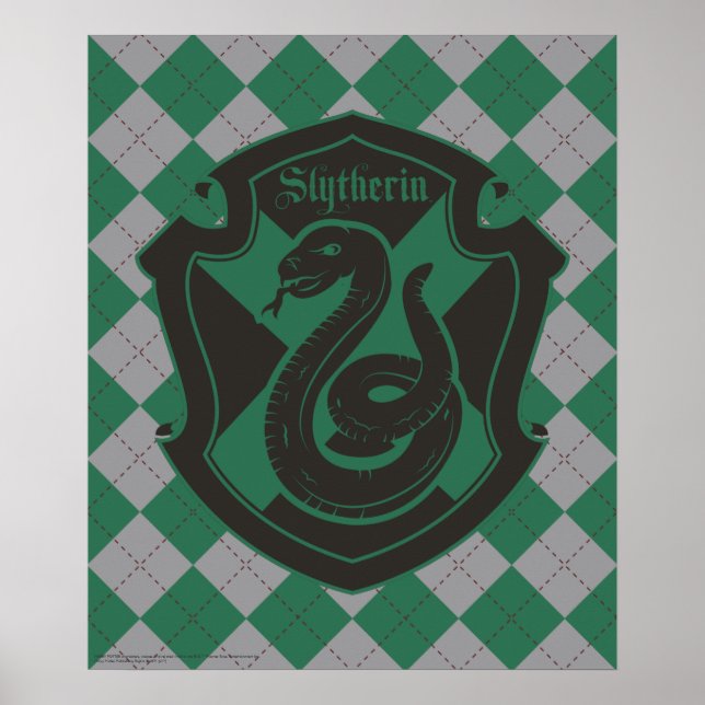 Affiche Harry Potter | Slytherin House Pride Crest (Devant)