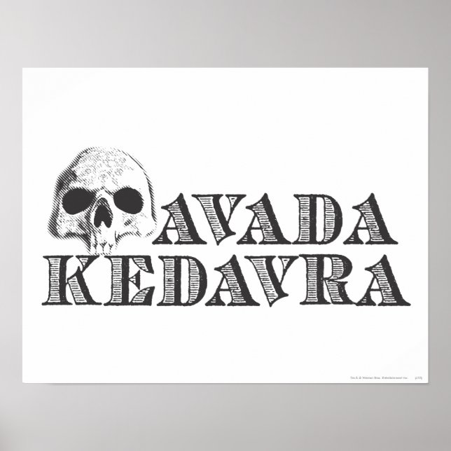 Affiche Harry Potter Spell | Avada Kedavra (Devant)