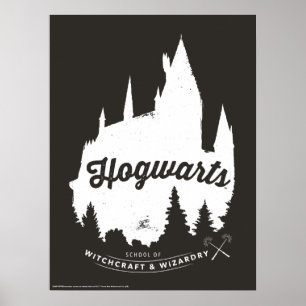 Affiche Harry Potter Typographie du château HOGWARTS™