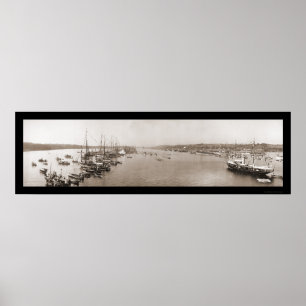 Affiche Harvard Yale Boat Race Photo 1905