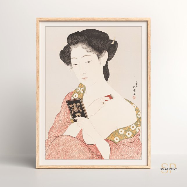 Affiche Hashiguchi Goyo Femme Application Maquillage Japon (Créateur téléchargé)