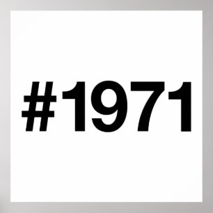Affiche Hashtag 1971 54 Anniversaire