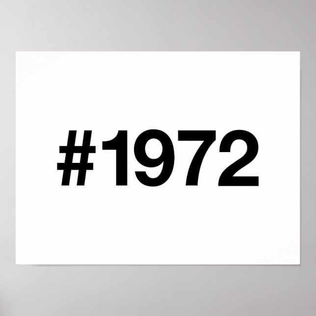 Affiche Hashtag 1972 53 Anniversaire (Devant)