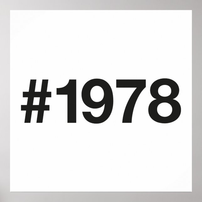 Affiche Hashtag 1978 47 Anniversaire (Devant)