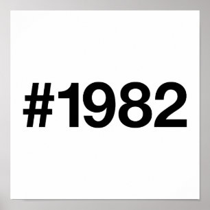 Affiche Hashtag 1982 43 Anniversaire