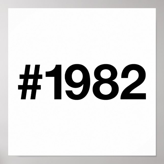 Affiche Hashtag 1982 43 Anniversaire (Devant)