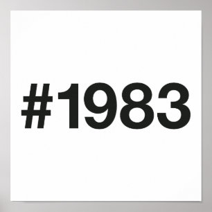 Affiche Hashtag 1983 42 Anniversaire