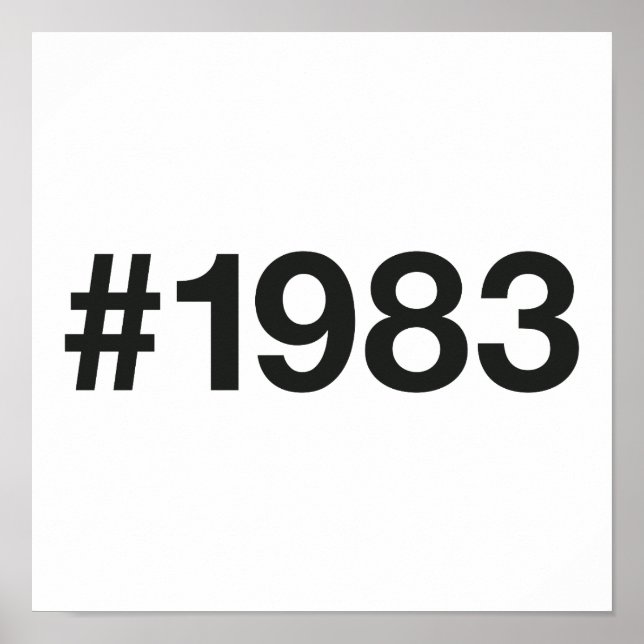 Affiche Hashtag 1983 42 Anniversaire (Devant)