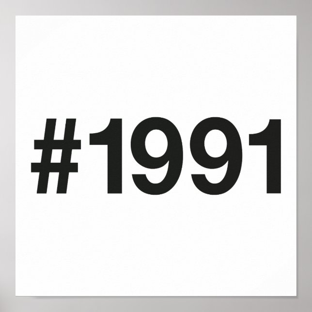 Affiche Hashtag 34 Anniversaire 1991 (Devant)
