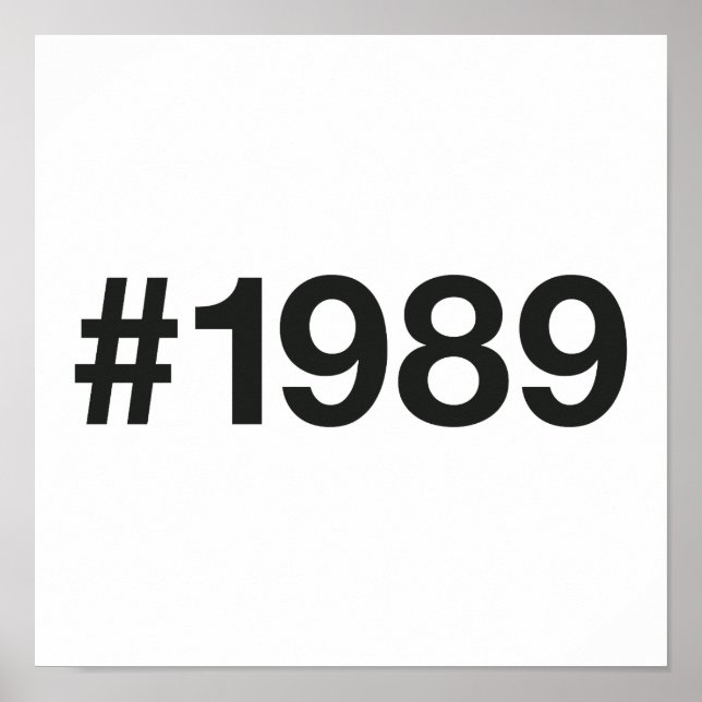 Affiche Hashtag 36 Anniversaire 1989 (Devant)
