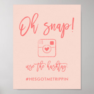 Affiche Hashtag Hic Hand Lettré Oh Snap