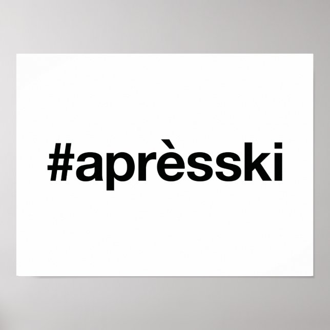 Affiche Hashtag SKI APRES (Devant)