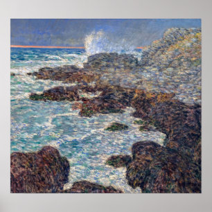Affiche Hassam - Algues et ressac, Appledore au coucher du
