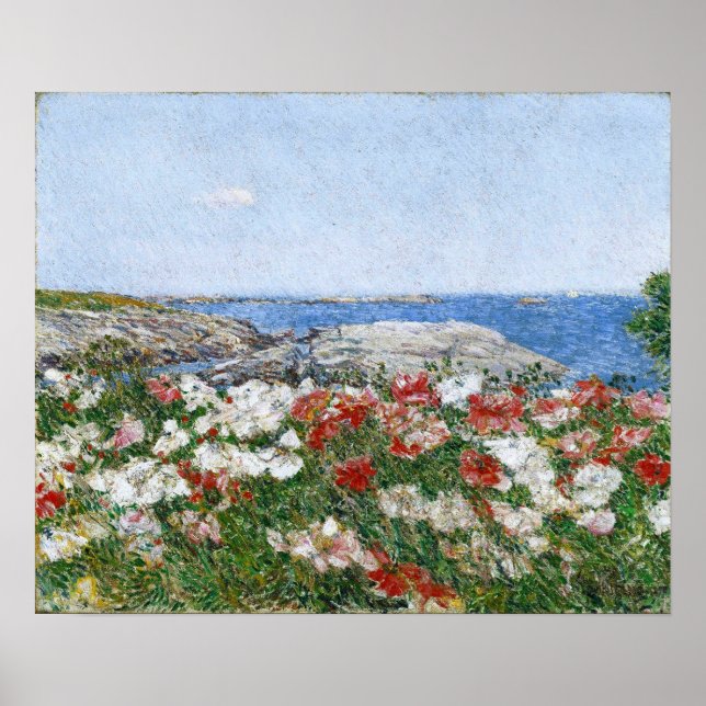 Affiche Hassam - Coquelicots sur les îles Shoals 1890 (Devant)