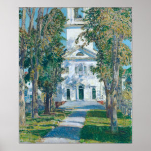 Affiche Hassam - Église À Gloucester 1918