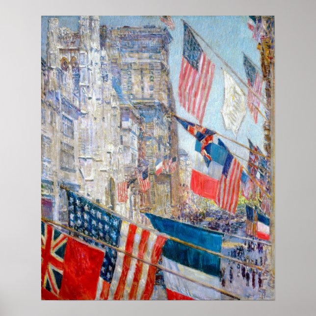 Affiche Hassam - Fête des Alliés mai 1917 (Devant)