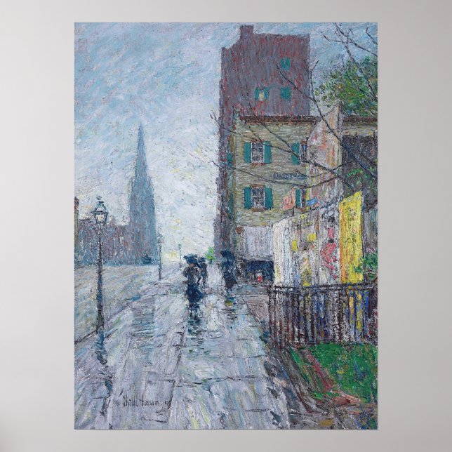 Affiche Hassam - Jour Pluvieux 1890 (Devant)