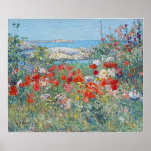 Affiche Hassam - Le jardin de Celia Thaxter Maine 1890