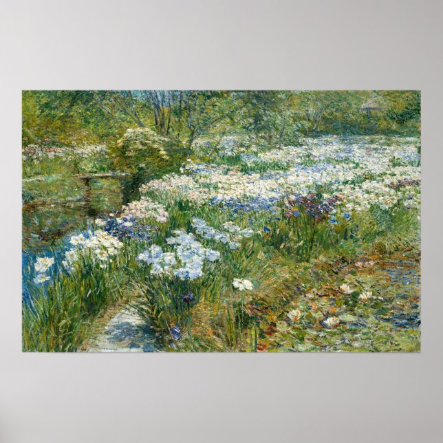 Affiche Hassam - Le Jardin d'eau 1909 (Devant)