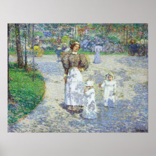 Affiche Hassam - Le Printemps à Central Park 1908