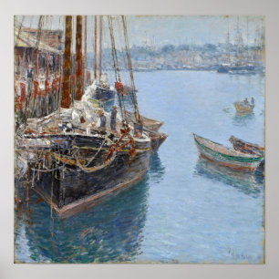 Affiche Hassam - Mackerel Schooner Gloucester 1890