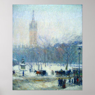 Affiche Hassam - Madison Carré Snowstorm 1893
