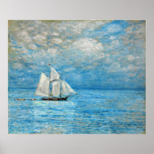 Affiche Hassam - Navigation sur des mers calmes 1900