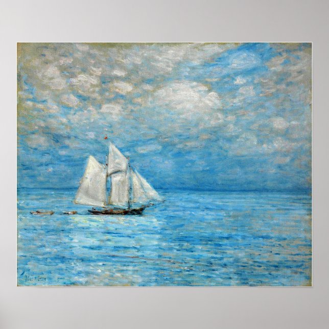 Affiche Hassam - Navigation sur des mers calmes 1900 (Devant)