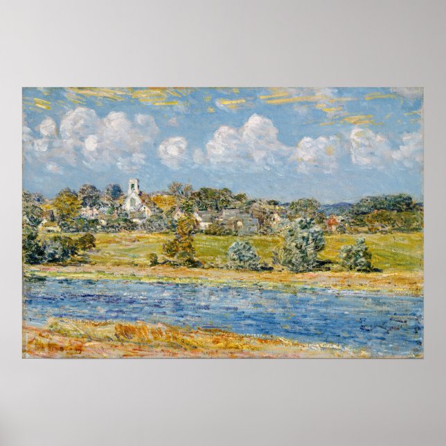 Affiche Hassam - Paysage à Newfields, New Hampshire (Devant)