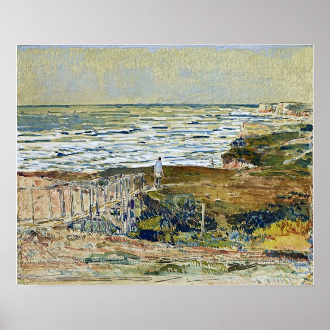 Affiche Hassam - Pêcheur de Montauk 1921 (Devant)
