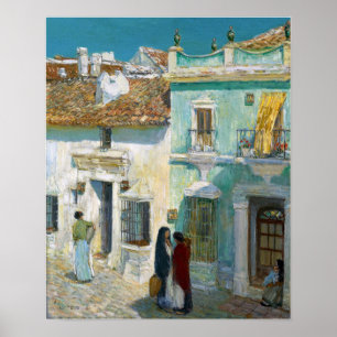 Affiche Hassam - Plaza De La Merced Ronda 1910