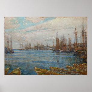 Affiche Hassam - Port aux mille mâts