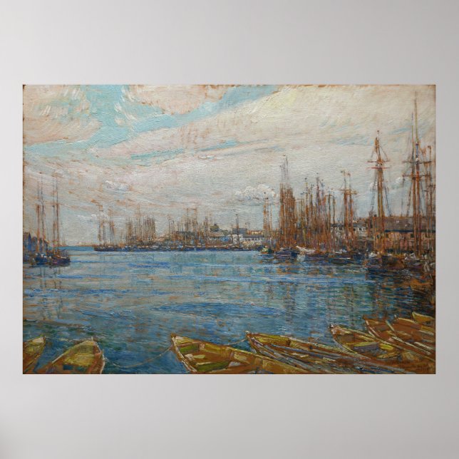Affiche Hassam - Port D'Un Mille Mats (Devant)