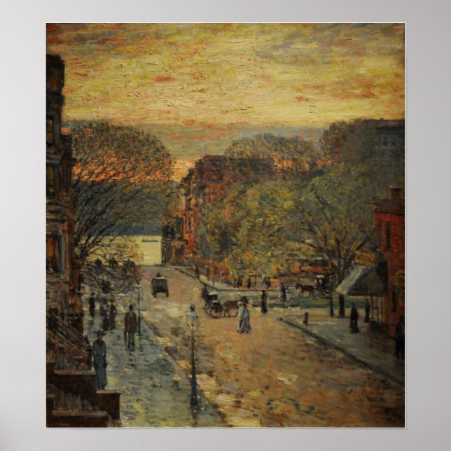 Affiche Hassam - Printemps sur la 78e rue ouest 1905 (Devant)