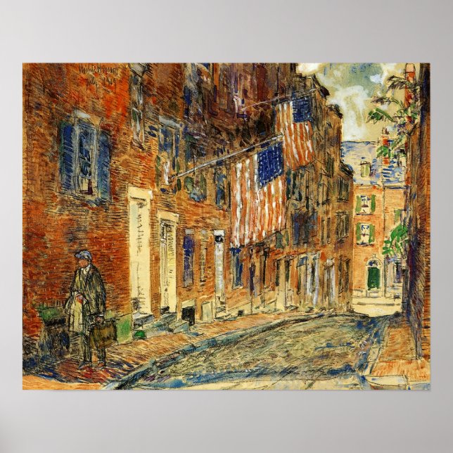 Affiche Hassam - Rue du gland Boston 1919 (Devant)