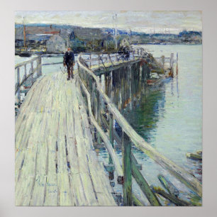 Affiche Hassam - Scène de quai Gloucester 1894