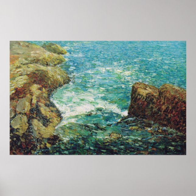 Affiche Hassam - Surf Et Rochers 1906 (Devant)