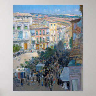 Affiche Hassam - Vue d'une ville du sud de la France