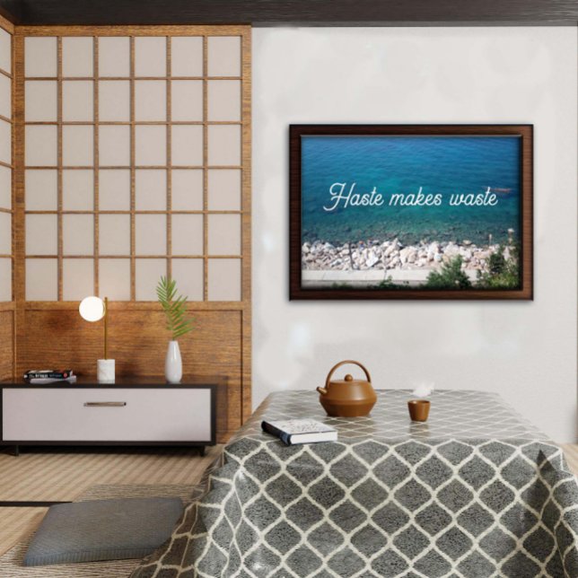Affiche Haste fait une citation de déchets l'affiche de l' (Créateur téléchargé)