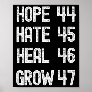 Affiche Hate Heal Grow Vote Pour Le Président Kamala Harr 