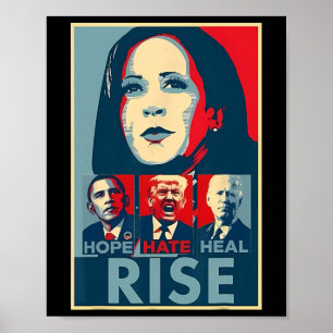 Affiche Hate Heure Croissance Président Kamala Harris Camp