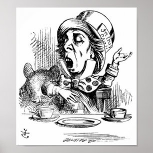 Affiche Hatter fou avec Dormouse