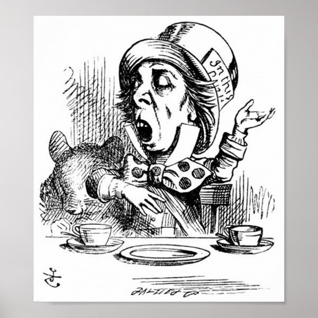 Affiche Hatter fou avec Dormouse (Devant)