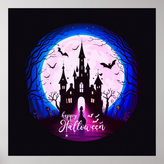 Affiche Hauné Château Happy Halloween Déplaisant (Devant)