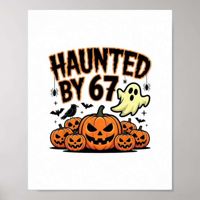 Affiche Haunted 67 Meme Six Seven 6-7 Funny Internet Joke  (Devant)