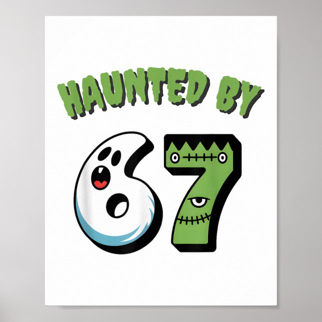 Affiche Haunted 67 Meme Six Seven 6-7 Funny Internet Joke  (Devant)