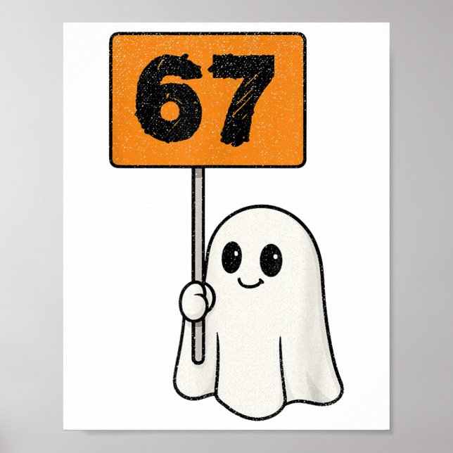 Affiche Haunted 67 Meme Six Seven 6-7 Funny Internet Joke  (Devant)