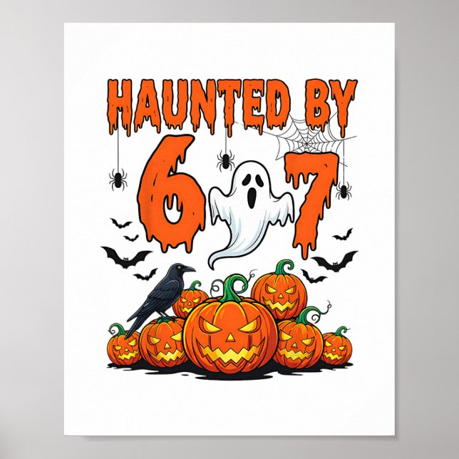 Affiche Haunted 67 Meme Six Seven 6-7 Funny Internet Joke  (Devant)