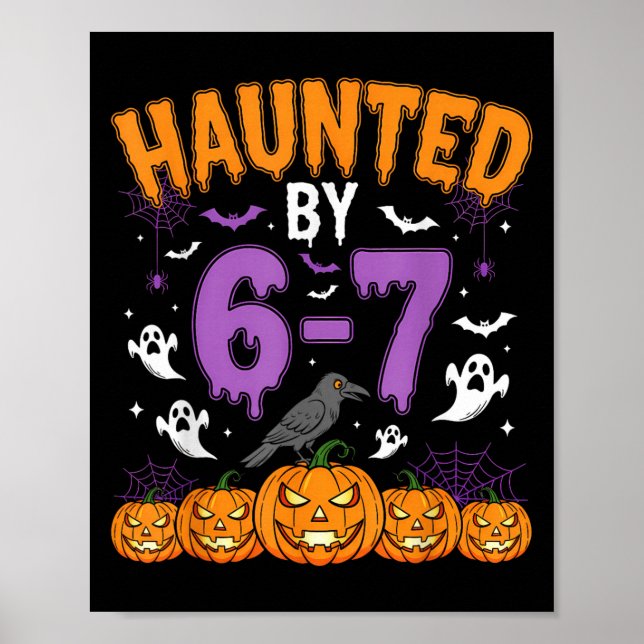 Affiche Haunted By 67 Funny Halloween Novelty Costume Meme (Devant)